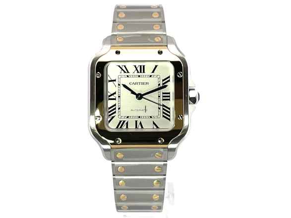 Cartier Santos de Cartier Edelstahl Gelbgold medium Modell W2SA0016  