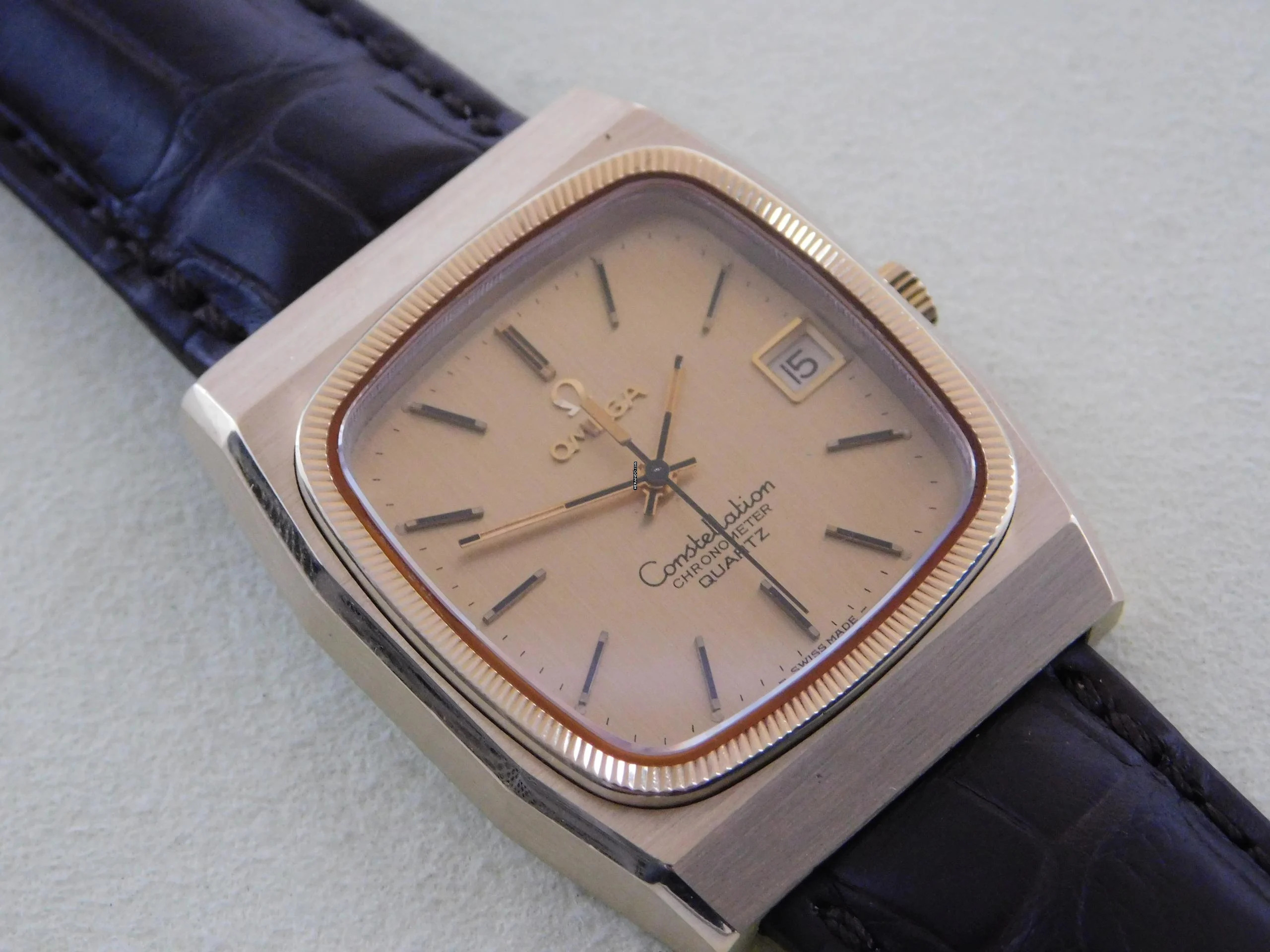 Omega Constellation Quartz Chronometer 33 mm Goldhaube Quartz Vintage sehr selten von 1977 </h1>