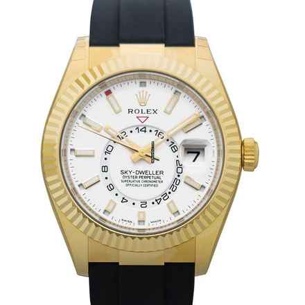  Rolex Sky-Dweller 326238-0006 - Sky Dweller Automatic White Dial 18k Yellow Gold Men's Watch </h1> 