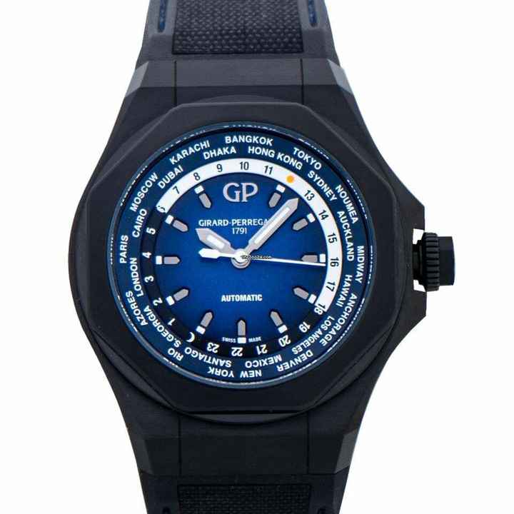  Girard Perregaux Laureato 81065-21-491-FH6A - Laureato Automatic Blue Dial Titanium Men's Watch </h1> 