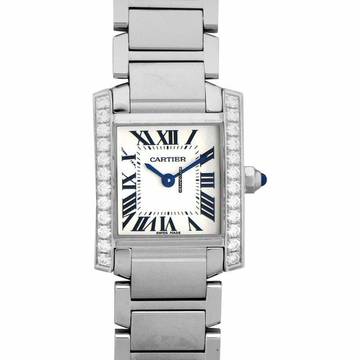  Cartier Tank Française W4TA0008 - Tank Francaise Silver Dial Ladies Watch </h1> 