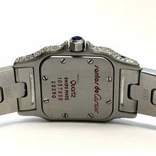 Thumbnail von Cartier Santos Galbée 24mm Quartz 2 Tone 4.08TCW Diamond Watch NEW Model </h1>