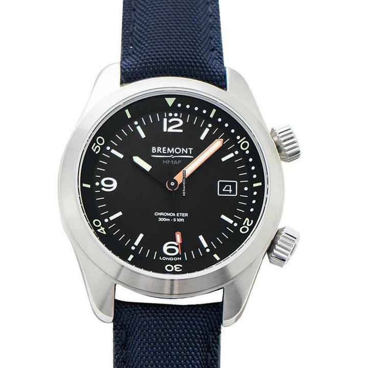  Bremont ARGONAUT-S - Automatic Black Dial Stainless Steel Men's Watch </h1> 