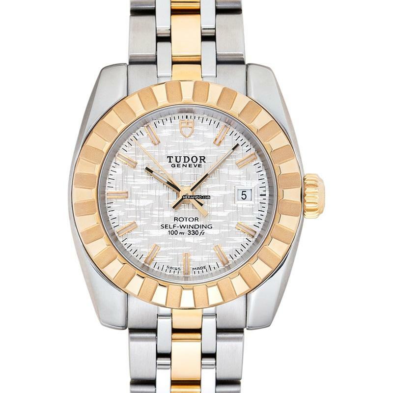  Tudor Classic 22013-62543-SLIDSTL - Classic Date Silver / Yellow gold toned steel Ø28.00 mm </h1> 