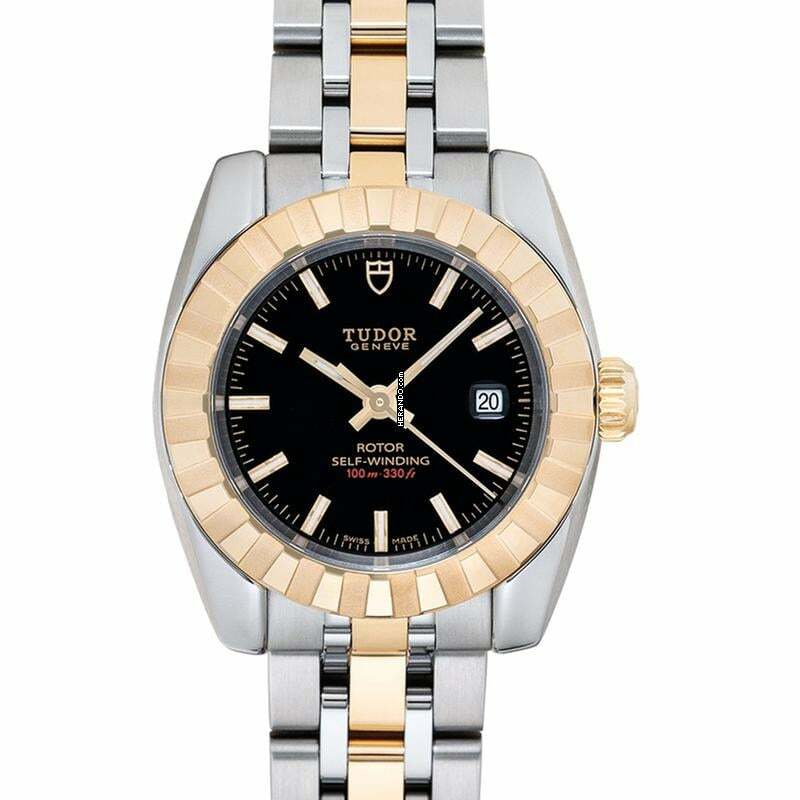  Tudor Classic 22013-0003 - Tudor Classic Automatic Black Dial Stainless Steel Ladies Watch </h1> 
