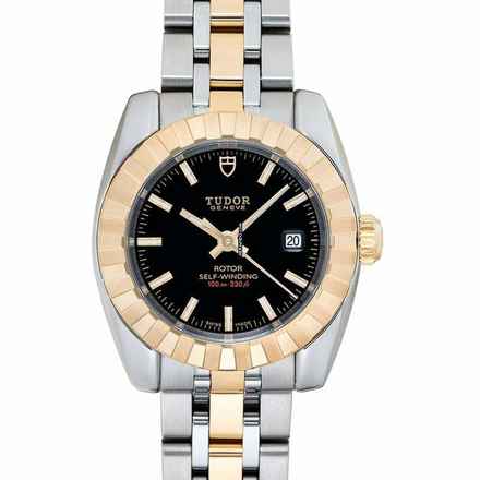  Tudor Classic 22013-0003 - Tudor Classic Automatic Black Dial Stainless Steel Ladies Watch </h1> 