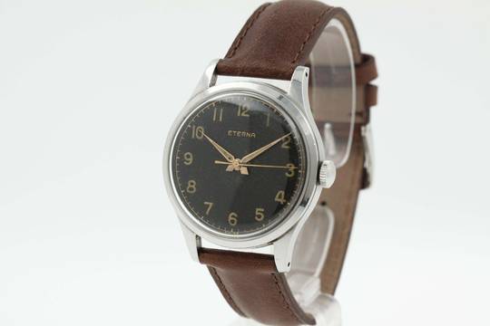  Eterna Military Jumbo 36mm Cal. 852U Ultra Rare 
