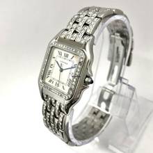 Thumbnail von Cartier Panthère Quartz Jumbo 29mm Steel 3.42TCW Diamond Watch </h1>
