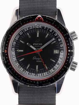 Enicar Sherpa Mans Automatic Wristwatch Sherpa Guide 600 World Time  
