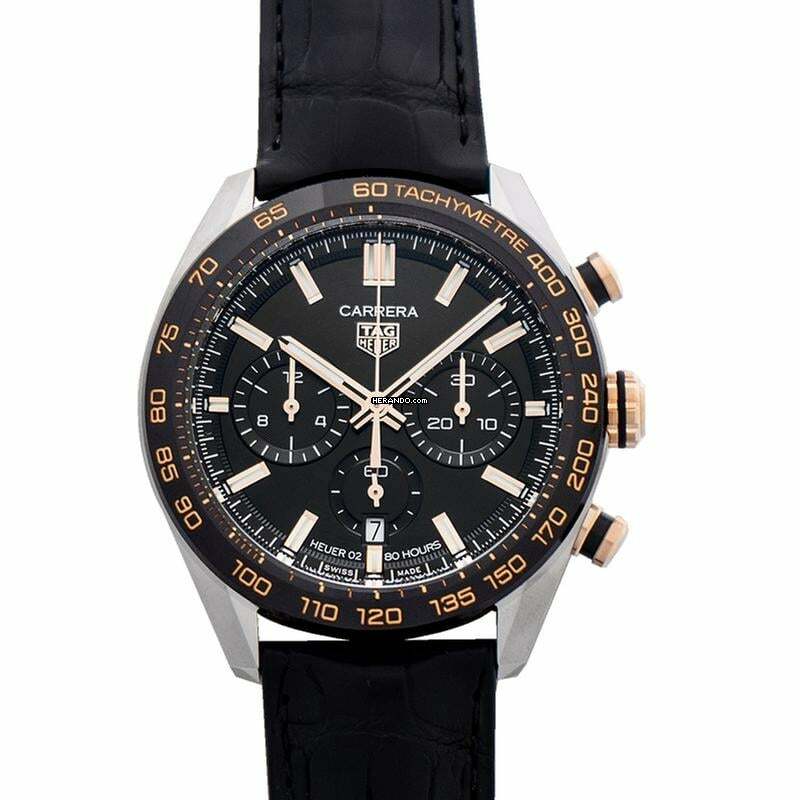  TAG Heuer Carrera CBN2A5A.FC6481 - Carrera Chronograph Automatic Black Dial Men's Watch </h1> 