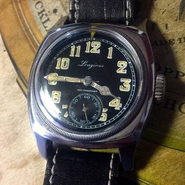  Longines 3582 Majetek Big Turtle Handaufzug vom 27.12.1948 mit orig. Stammbuchauszug  