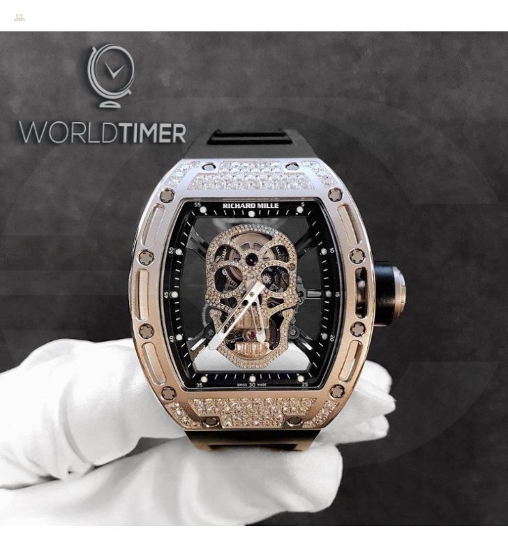 Richard Mille [LIMITED 1 PIECE] RM 52-01 Skull White Gold Diamond Tourbillon
