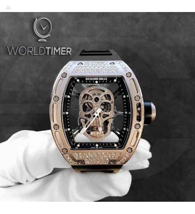 Richard Mille [LIMITED 1 PIECE] RM 52-01 Skull White Gold Diamond Tourbillon