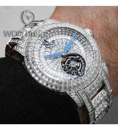 Jacob & Co. 捷克豹 [NEW][LIMITED 18 PIECE] Caviar Tourbillon 47mm Diamond Bracelet CV201.30.BD.BD.A30BA (Retail:HK$13,744,800)