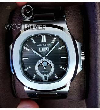 Patek Philippe “Tiffany & Co.” [NEW] Nautilus Annual Calendar Moonphase Black Dial 5726A