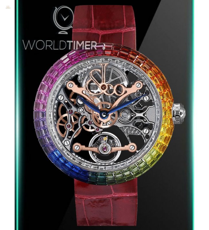 Jacob & Co. 捷克豹 [NEW][LIMITED 18 PIECE] Brilliant Skeleton Baguette Rainbow BS531.30.CR.CB.A (Retail:HK$2,386,300)