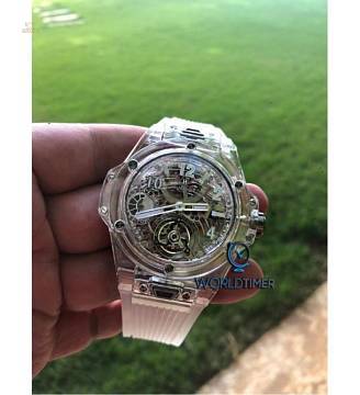 Hublot [NEW][LIMITED 99 PC] Big Bang Tourbillon Power Reserve 5 days Sapphire 405.JX.0120.RT