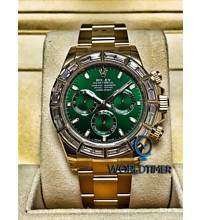 Thumbnail von Rolex [NEW] Daytona Yellow Gold Green Dial Baguette Diamond Bezel 116568BR