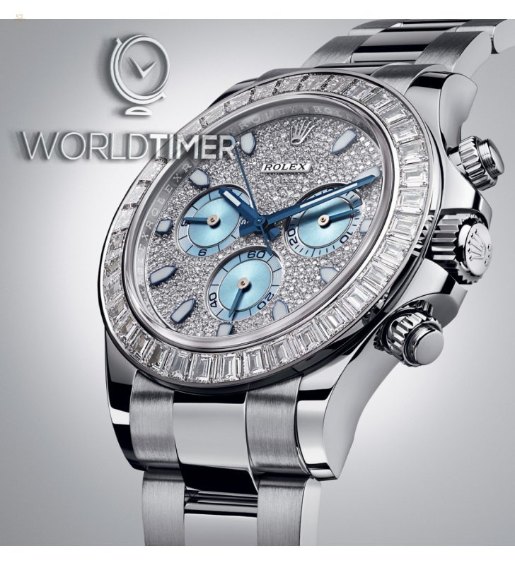 Rolex [2019 NEW] Daytona Platinum Pave Diamond Dial and Bezel 116576TBR