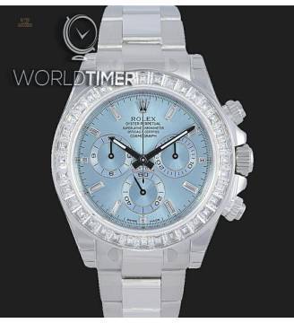 Rolex [NEW] Cosmograph Daytona Ice Blue Baguette Platinum 116576TBR
