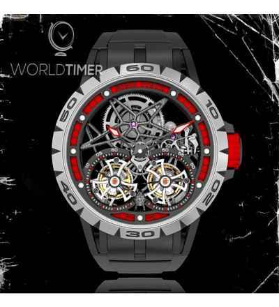 Roger Dubuis [NEW] Excalibur Spider Double Flying Tourbillon Red RDDBEX0481 (Retail: US$269,000)