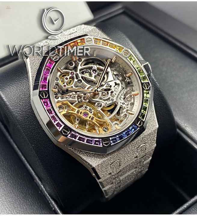 Audemars Piguet [NEW] Frosted Gold “Snow Rainbow” Double Balance Wheel Openworked 15468BC
