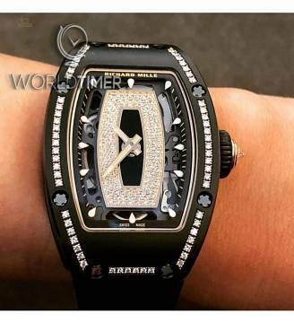 Richard Mille [NEW] RM 07–01 Black Ceramic Gem Set Automatic Ladies Watch