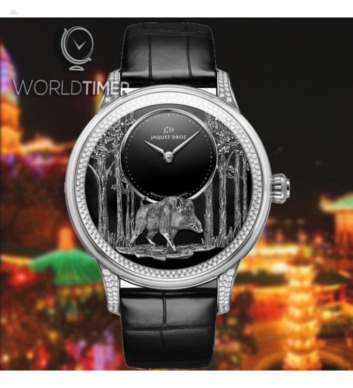 Jaquet Droz [LIMITED 8 PIECE] Petite Heure Minute Relief Pig J005024284 (Retail:CHF 81'900)