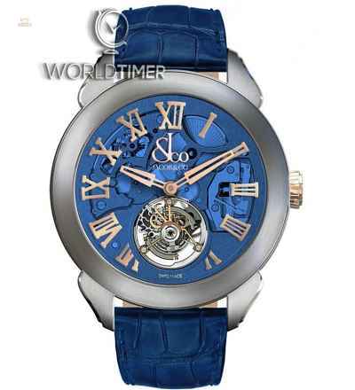 Jacob & Co. 捷克豹 [NEW][LIMITED 36 PIECE] Palatial Flying Tourbillon Hours & Minutes Blue PT520.24.NS.QB.A (Retail:HK$859,100)