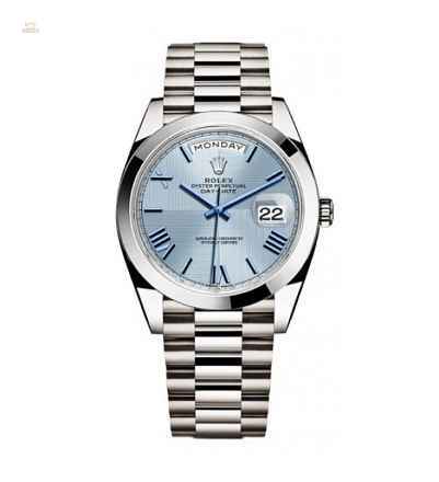 Rolex [NEW] Day-Date Platinum 228206 Ice Blue Quadrant Roman (Retail:HK$488,200)