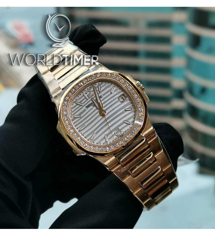 Patek Philippe [NEW] Ladies Nautilus Rose Gold White Dial 7010/1R-011 (Retail:HK$331,000)
