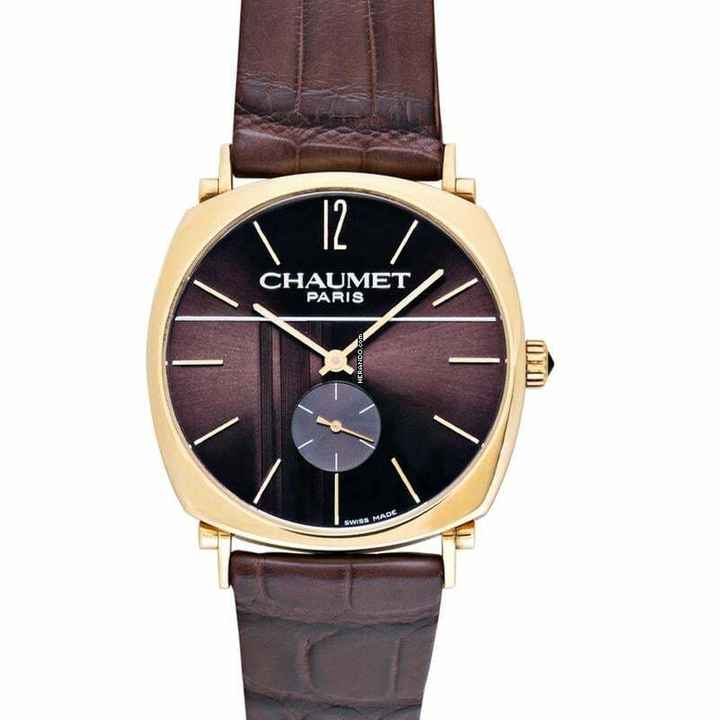  Chaumet Dandy W11083-27G - Dandy GM Brown Dial Men's Watch 39mm / Leather </h1> 