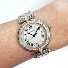 Thumbnail von Cartier Panthère VENDOME 30mm Quartz 2 Tone 0.85TCW Diamond Watch </h1>