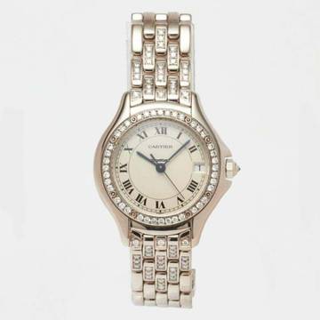  Cartier Panthère COUGER 27mm Diamond Bezel & Bracelet Steel Watch </h1> 