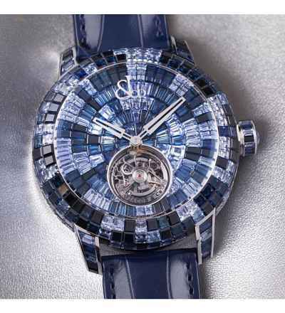Jacob & Co. 捷克豹 [NEW][UNIQUE] Caviar Tourbillon Camo Blue CV201.30.CB.CB.A (Retail:HK$6,967,500)
