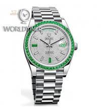 Thumbnail von Rolex [NEW][RARE] 228396TEM Day-Date 40mm Platinum Green Emerald (Retail:EUR 430.000)