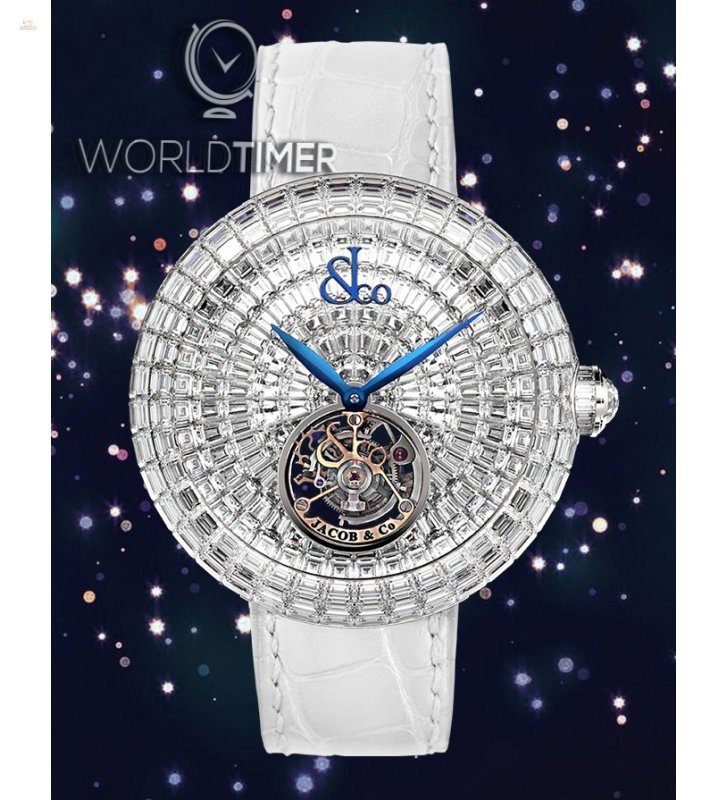 Jacob & Co. 捷克豹 [NEW][LIMITED 18 PIECE] Brilliant Flying Tourbillon White Diamonds BT543.30.BD.BD.B (Retail:HK$6,395,200)