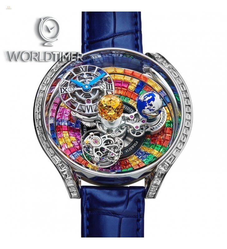 Jacob & Co. 捷克豹 [NEW MODEL] Astronomia Solar Baguette Tourbillon With Multicolour Sapphire