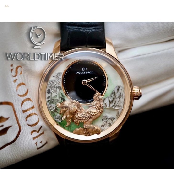 Jaquet Droz [NEW] Petite Heure Minute Relief Rooster J005023282 (Retail:CHF 70'200)