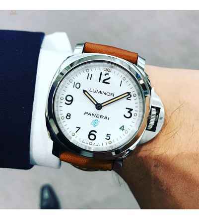 Panerai [NEW] Luminor Base Blue Logo Bianco 3 Days Acciaio PAM 775 (Retail:HK$37,400)