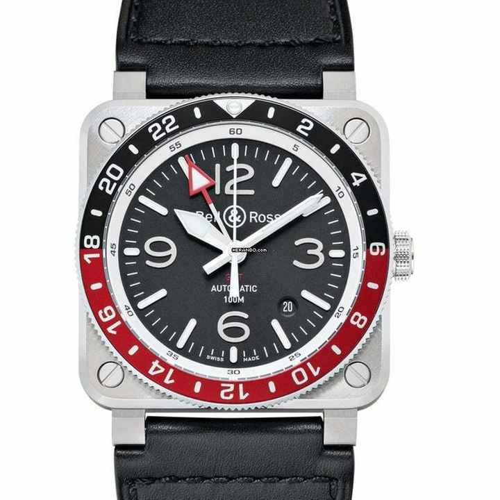  Bell & Ross BR 03 BR0393-BL-ST/SCA - Instruments BR 03-93 GMT Automatic Black Dial Men's Watch </h1> 