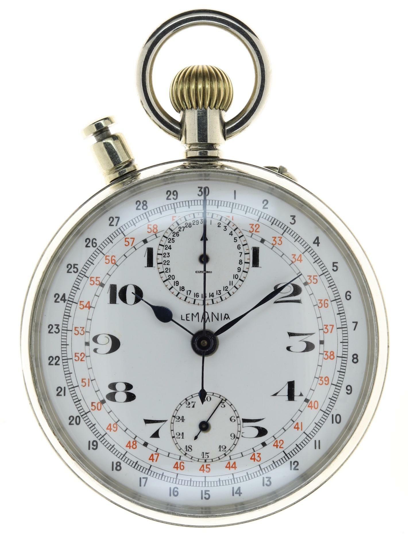  Lemania Gents Pocket Watch Split Second Chronograph Rattrapante </h1> 