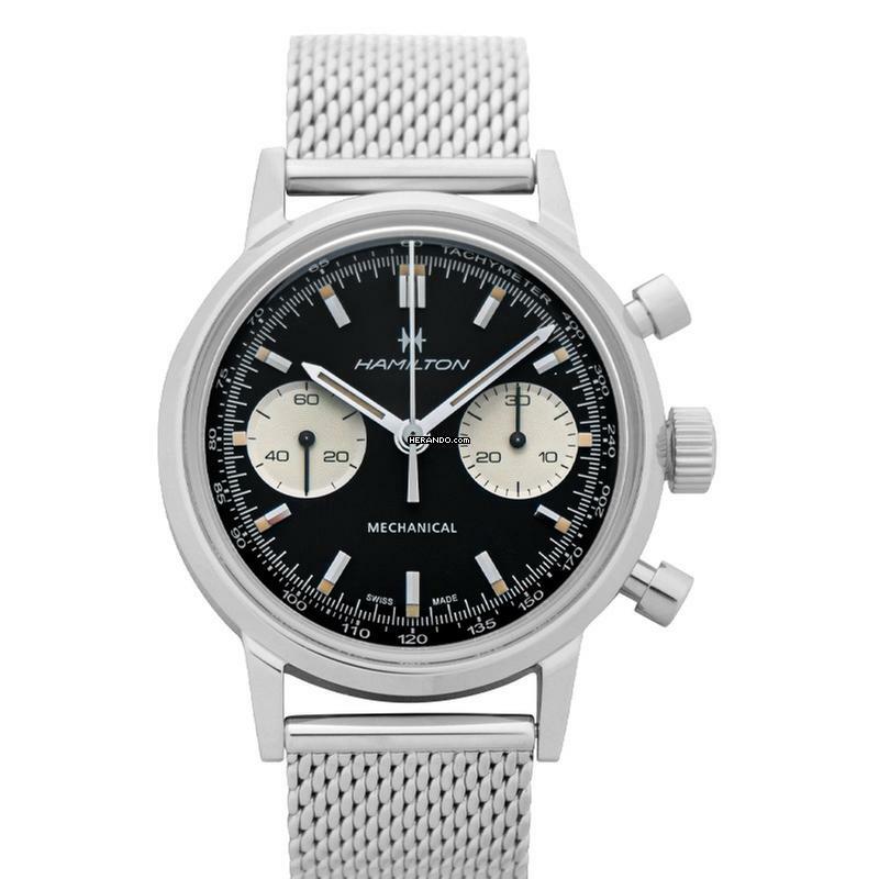 Hamilton Intra-Matic H38429130 - American Classic Intra-Matic Chronograph Manual-winding Black Dial Men's Watch </h1>