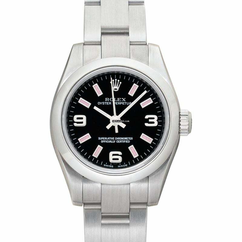  Rolex Oyster Perpetual 26 176200 - Oyster Perpetual Automatic Black Dial Stainless Steel Ladies Watch </h1> 