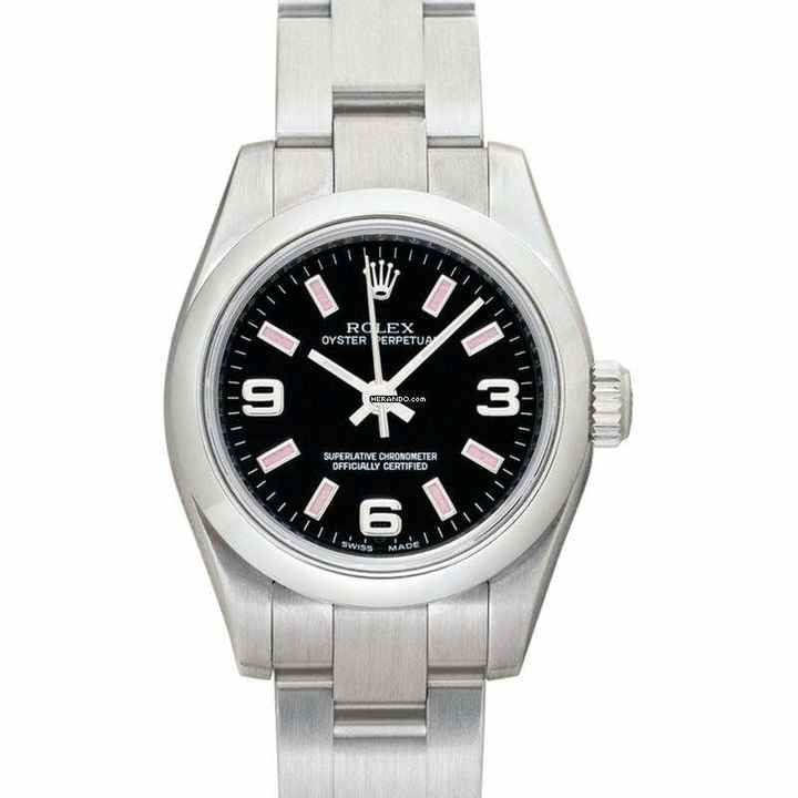  Rolex Oyster Perpetual 26 176200 - Oyster Perpetual Automatic Black Dial Stainless Steel Ladies Watch </h1> 