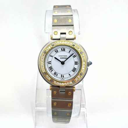  Cartier Santos Ronde 27mm 2 Tone 0.39TCW DIAMOND Watch  </h1> 