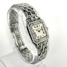 Thumbnail von Cartier Panthère 23mm Quartz Steel 3.18TCW Full DIAMONDS Watch </h1>