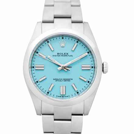  Rolex Oyster Perpetual 41 124300-0006 - Oyster Perpetual 41 Automatic Turquoise Blue Dial Men's Watch </h1> 