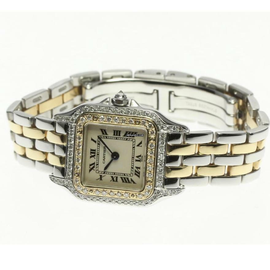  Cartier Panthère 23mm 2 Row Gold 0.90TCW DIAMOND Watch </h1> 