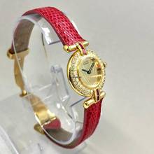 Thumbnail von Cartier VERMEIL COLISÈE Quartz GoldPlated Argent DIAMONDS  & Red Rubies Watch </h1>